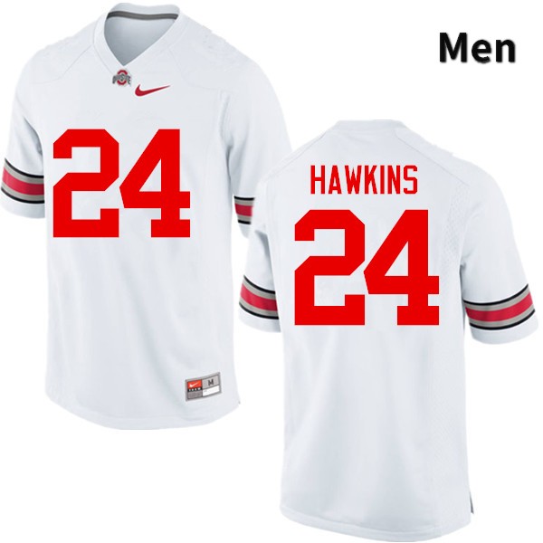 Men's Ohio State Buckeyes #24 Kierre Hawkins White Game College Stitched Football Jersey 23EO040SH